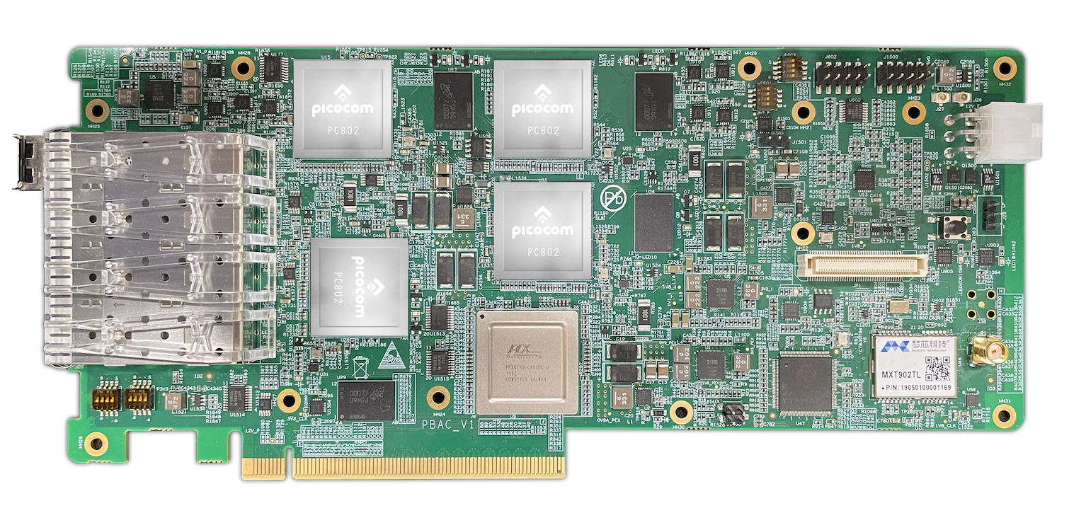 ORANIC board with mock-up PC802 devices from Picocom.